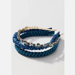 NWT ANTHROPOLOGIE ASSORTED CRYSTAL HEADBANDS, SET OF 3